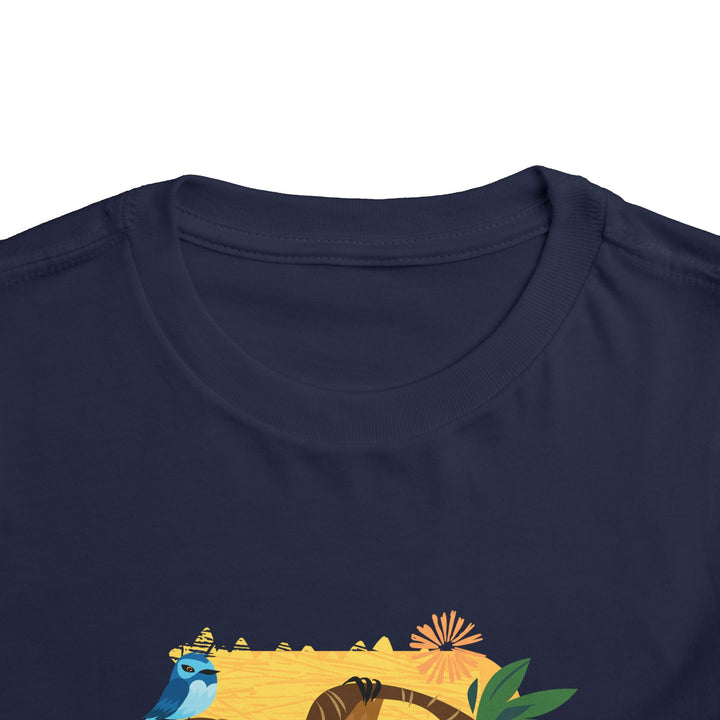 Sloth Hanging Out Flowers Soft Shirt - Toddler
