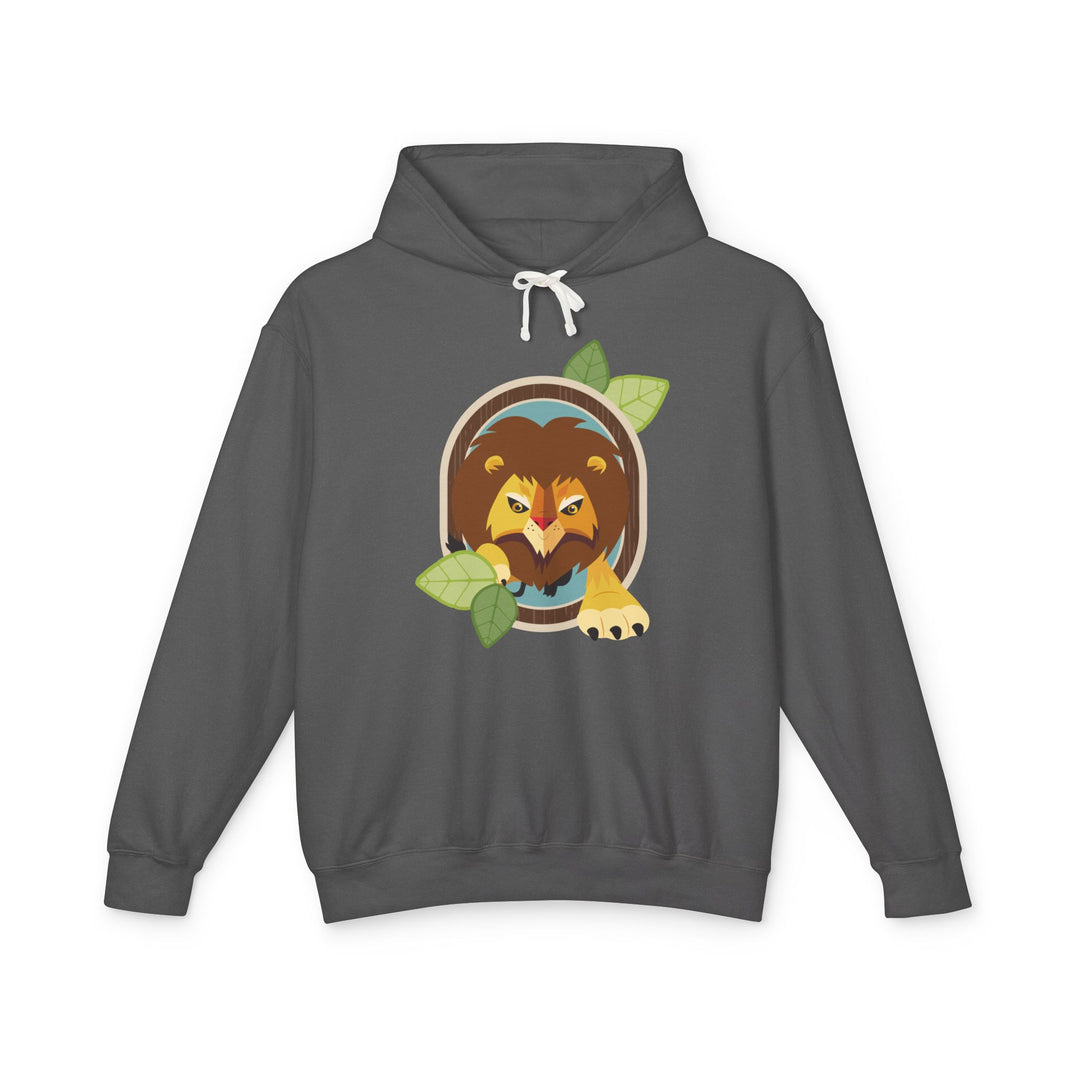 Lion Portrait of Nature Lightweight Hooded Sweatshirt - Adult