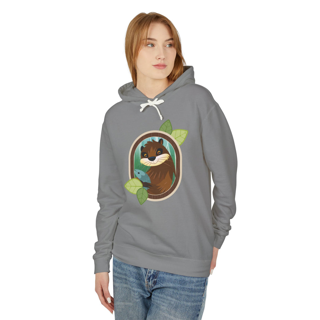 Otter Portrait of Nature Lightweight Hooded Sweatshirt - Adult