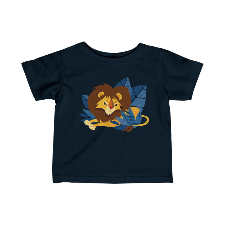 Lion Lounging Leaf Soft Baby Shirt