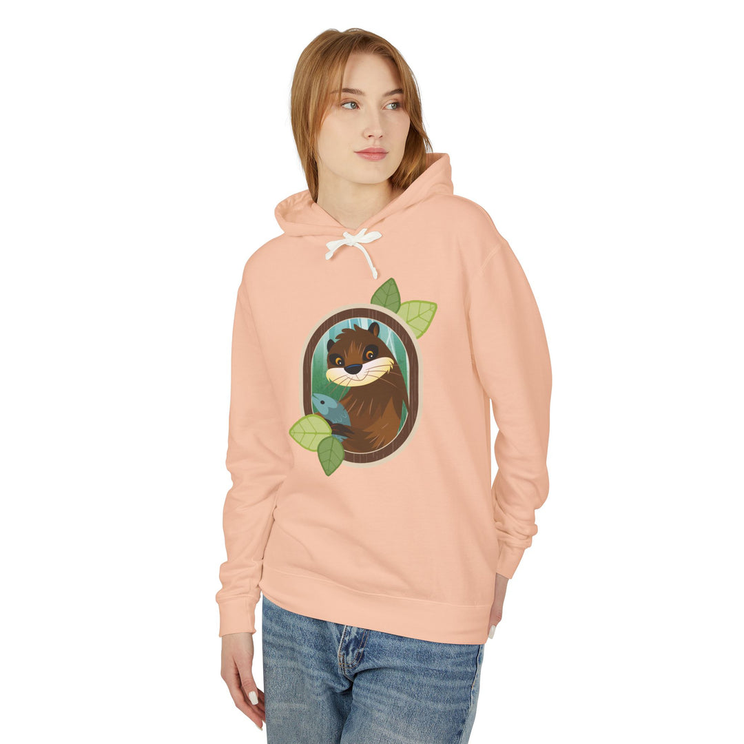 Otter Portrait of Nature Lightweight Hooded Sweatshirt - Adult