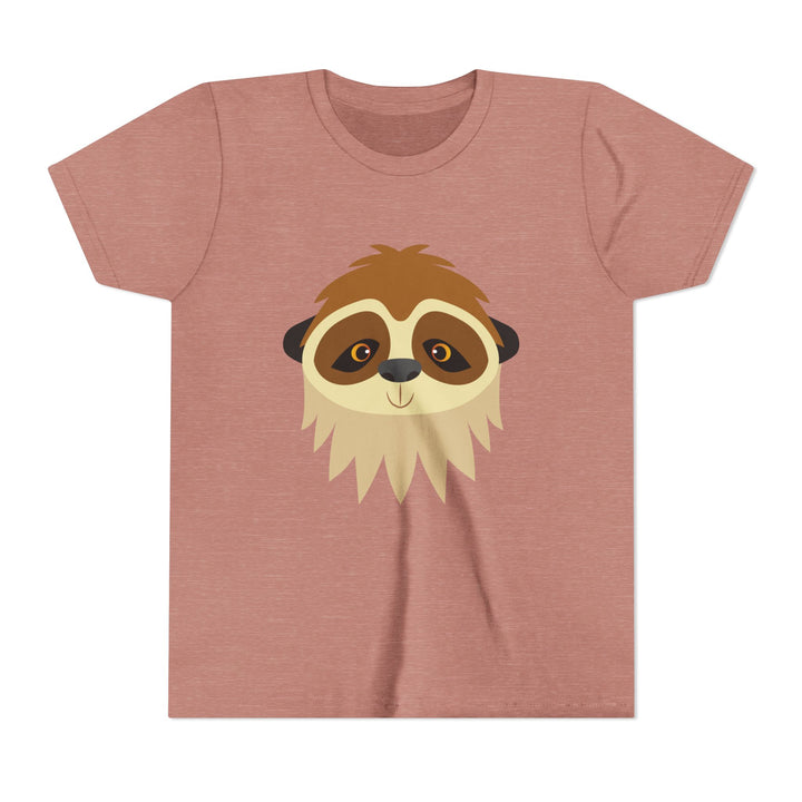 Sloth Wild Faces Youth Soft Shirt