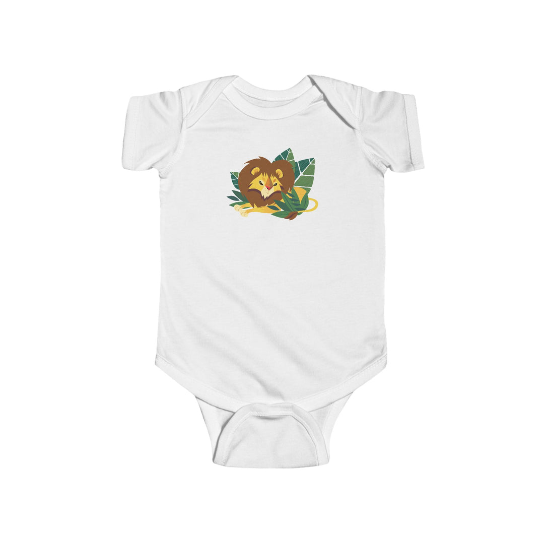 Lion Lounging Leaf Soft Baby Bodysuit