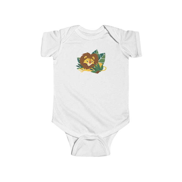 Lion Lounging Leaf Soft Baby Bodysuit
