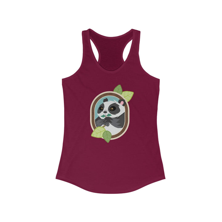 Panda Portrait of Nature Women's Racerback Athletic Tank