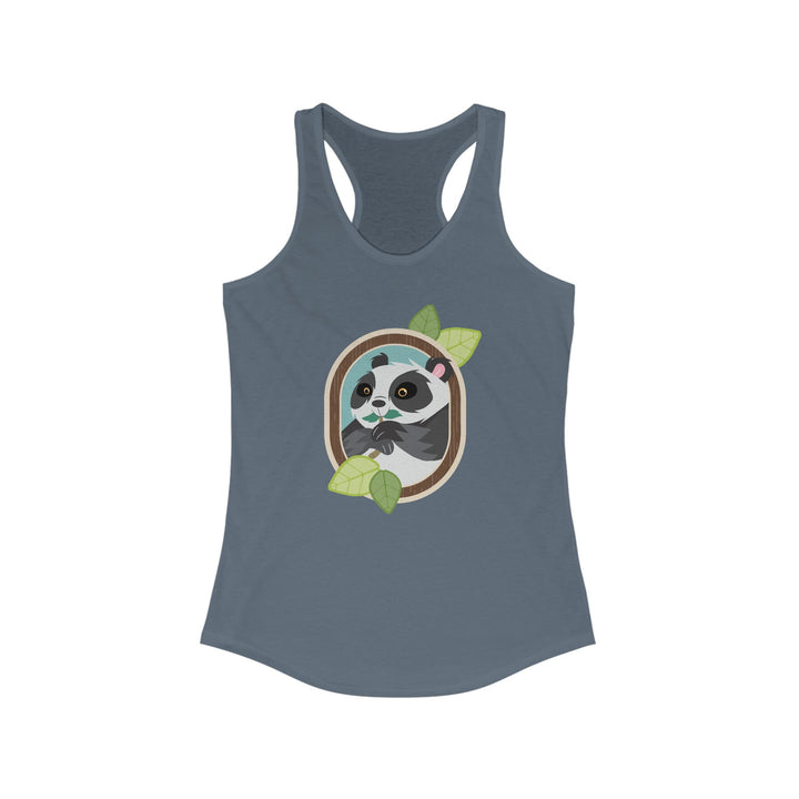 Panda Portrait of Nature Women's Racerback Athletic Tank