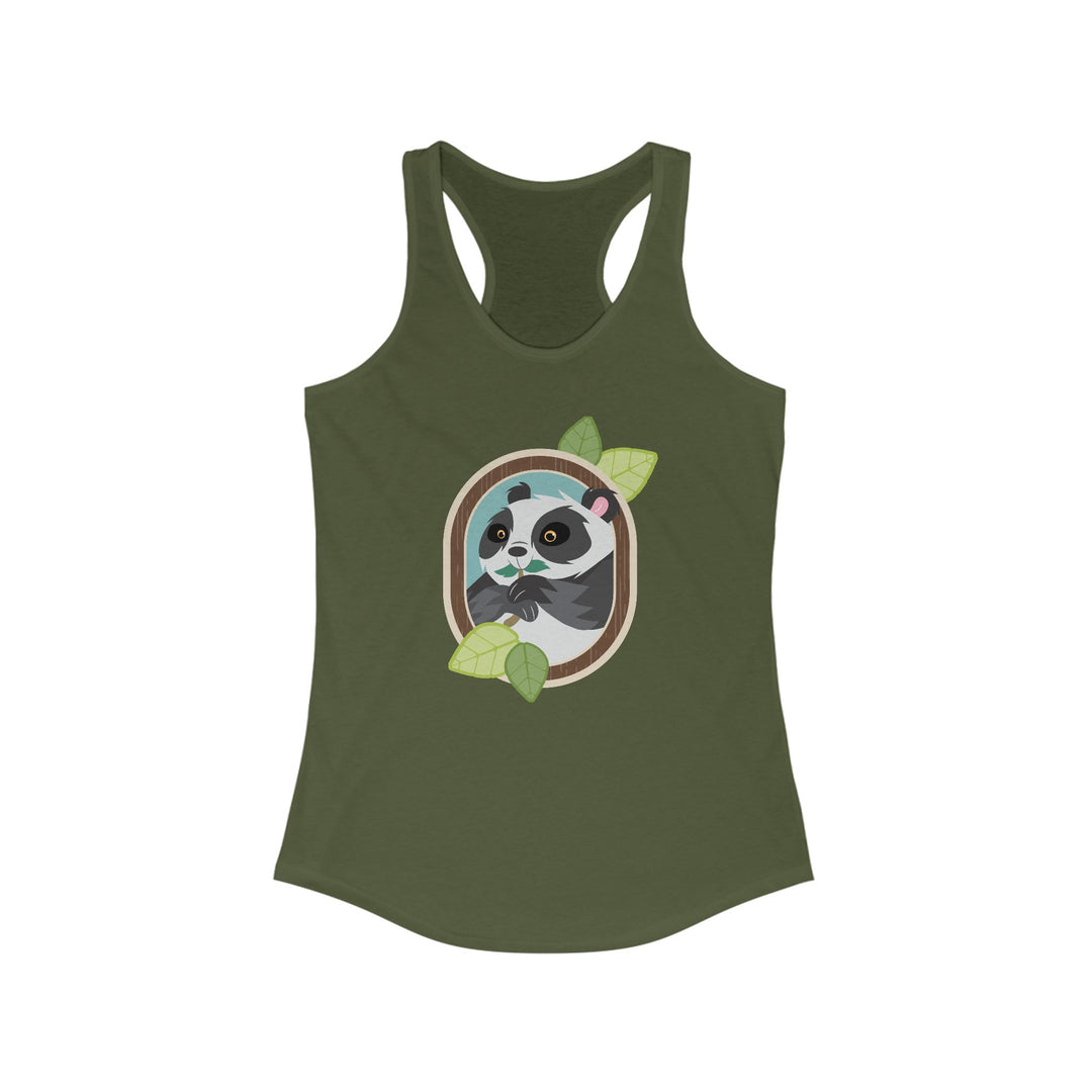 Panda Portrait of Nature Women's Racerback Athletic Tank