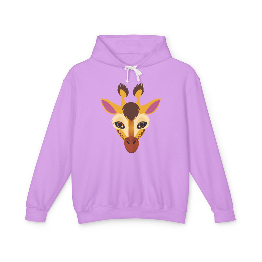 Giraffe Wild Faces Lightweight Hooded Sweatshirt - Adult