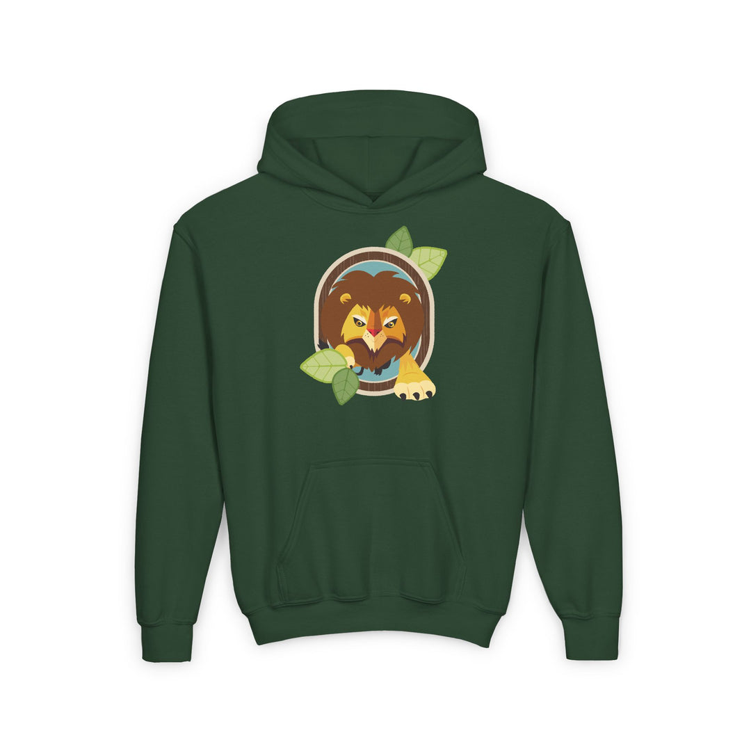 Lion Portrait of Nature Youth Hooded Sweatshirt