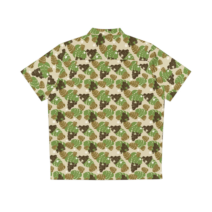 Gorilla Leaf Pattern Head Men's Hawaiian Shirt