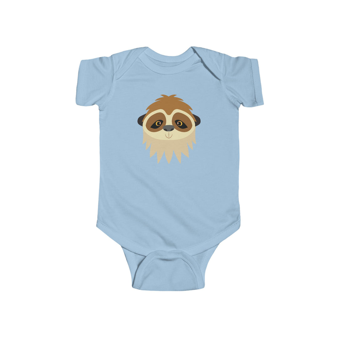 Sloth Wild Faces Soft Baby Onesie