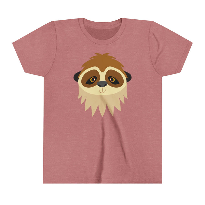 Sloth Wild Faces Youth Soft Shirt