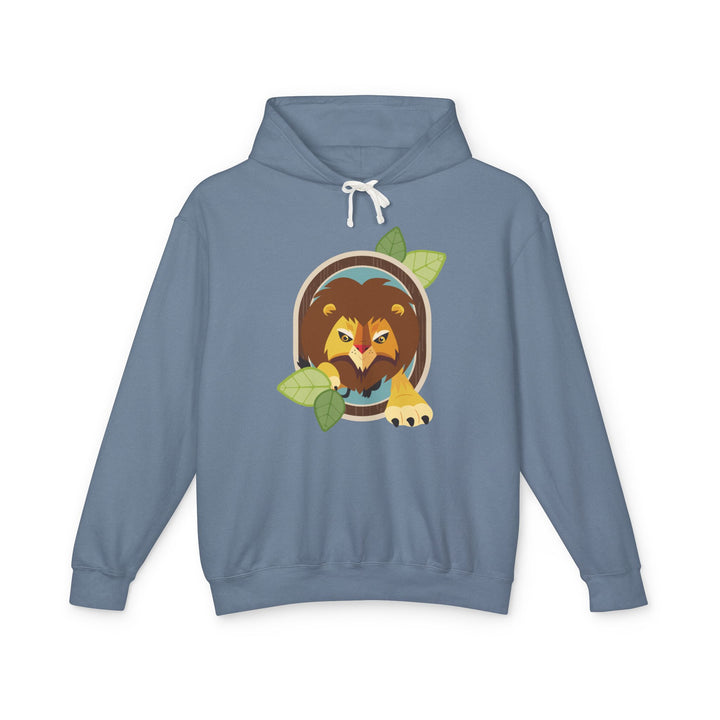 Lion Portrait of Nature Lightweight Hooded Sweatshirt - Adult