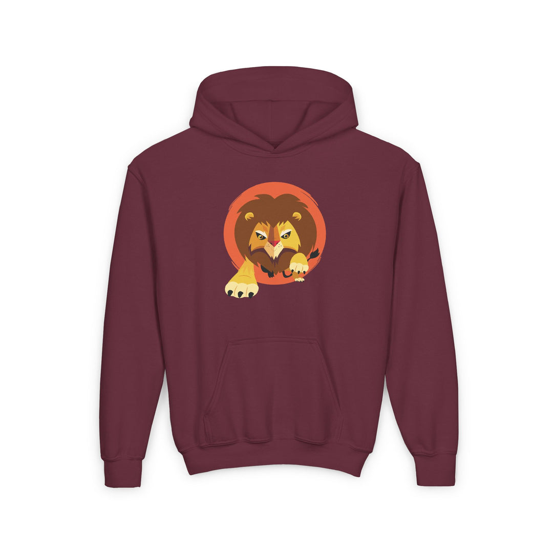 Lion Wild Sun Youth Hooded Sweatshirt