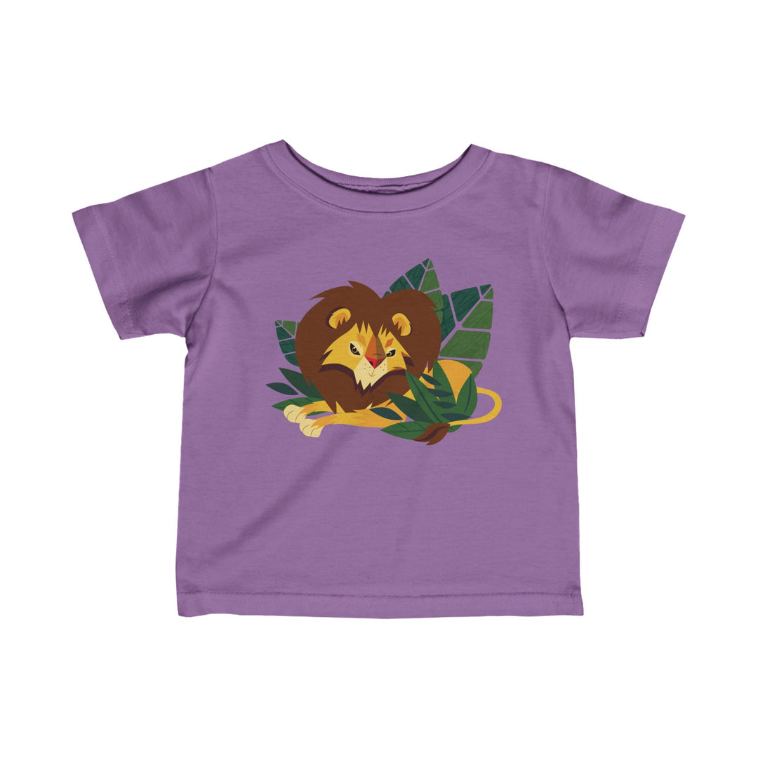 Lion Lounging Leaf Soft Baby Shirt