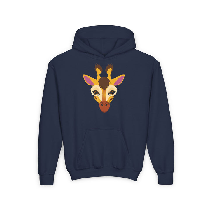 Giraffe Wild Faces Youth Hooded Sweatshirt