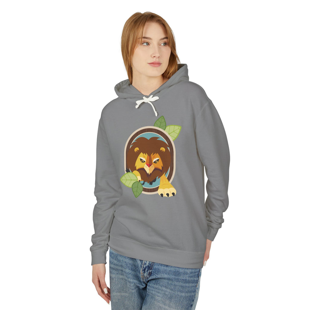 Lion Portrait of Nature Lightweight Hooded Sweatshirt - Adult