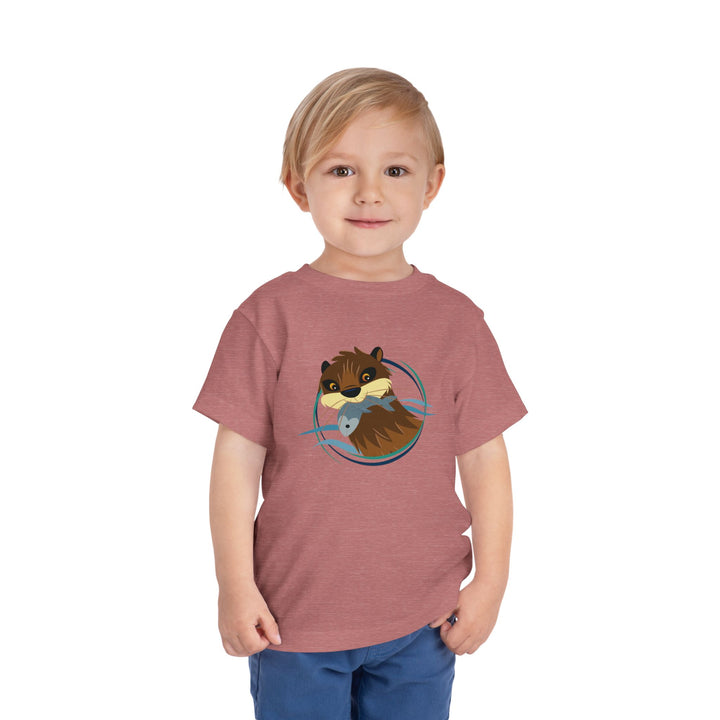 Otter Fishing Toddler Soft Shirt