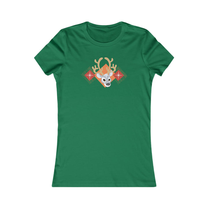 Reindeer Winter Star Women's Cut Tee