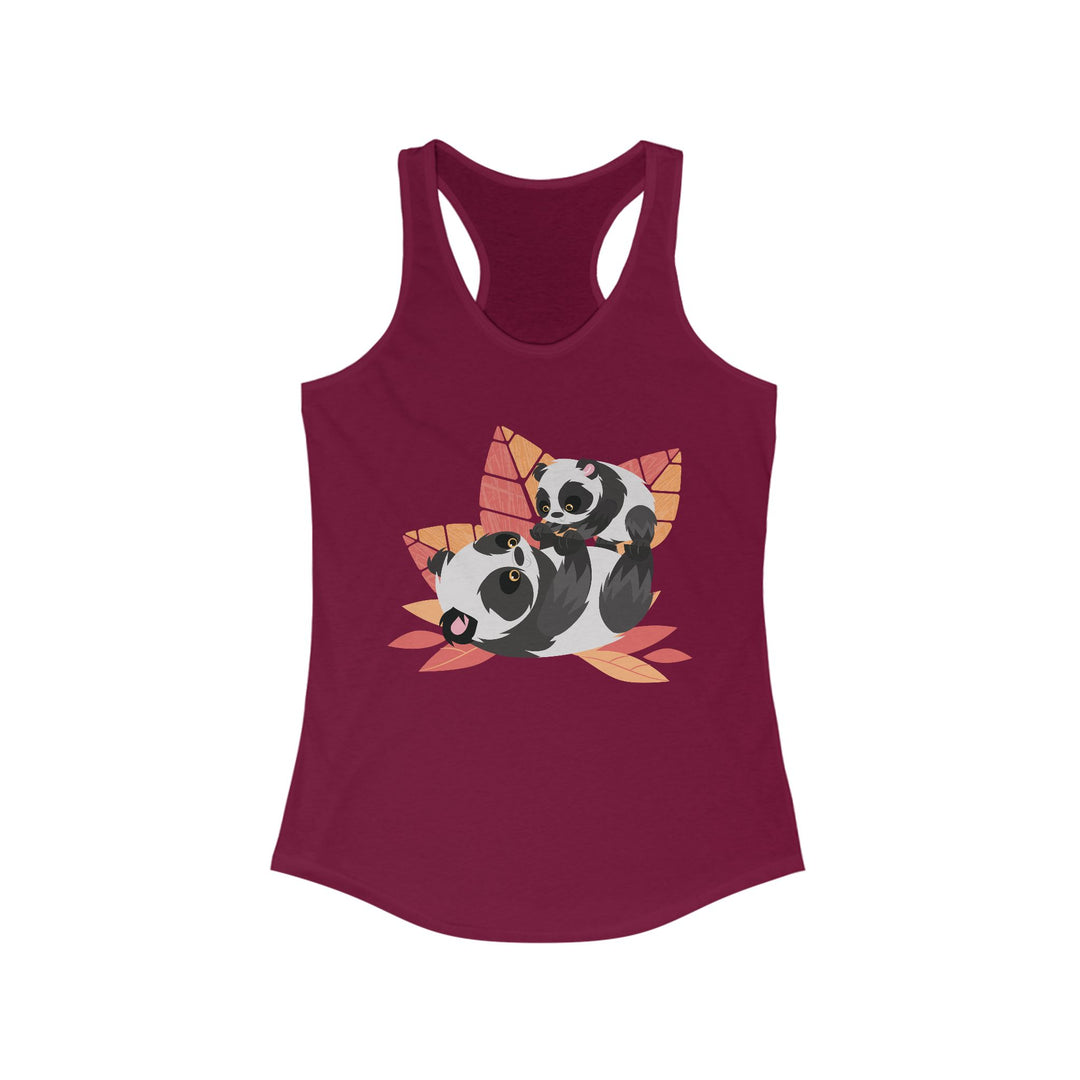 Panda Living Wildly Leaves Women's Racerback Athletic Tank