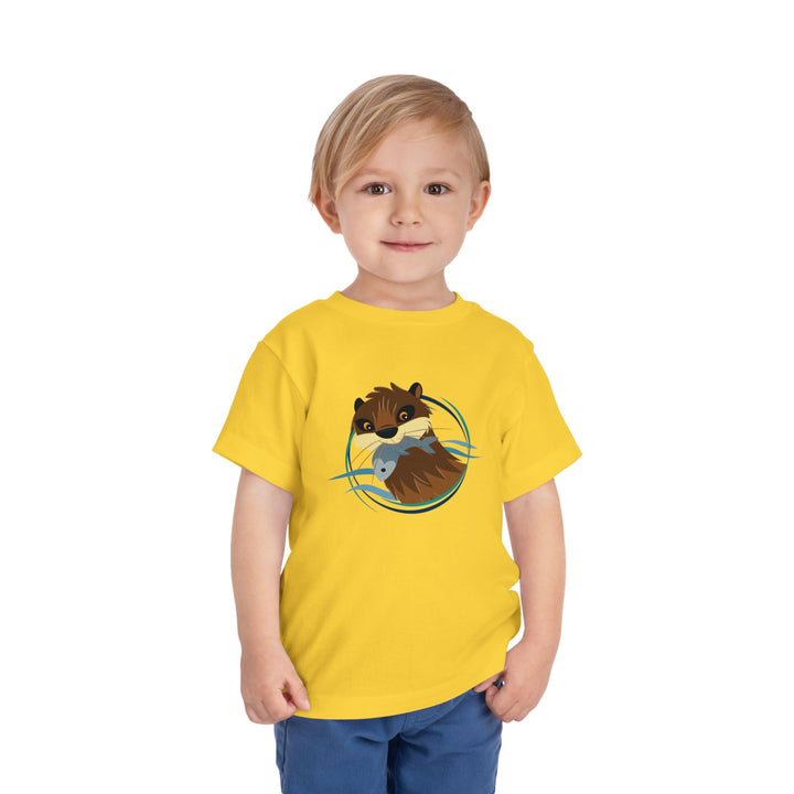 Otter Fishing Toddler Soft Shirt