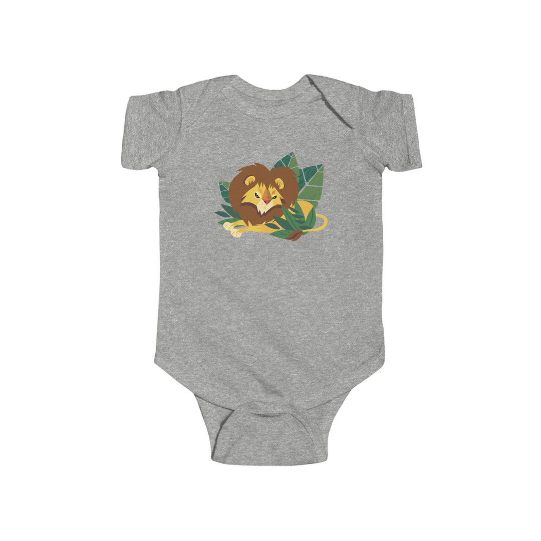 Lion Lounging Leaf Soft Baby Onesie