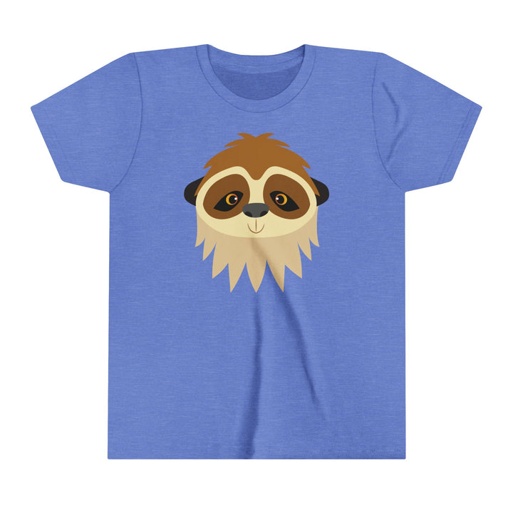 Sloth Wild Faces Youth Soft Shirt