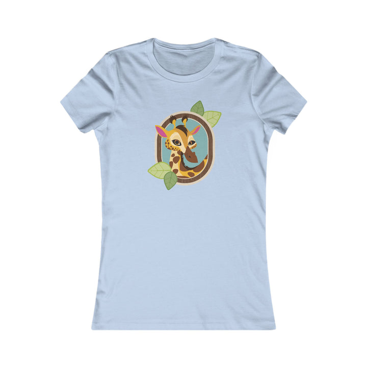 Giraffe Portrait of Nature Women's Cut Tee