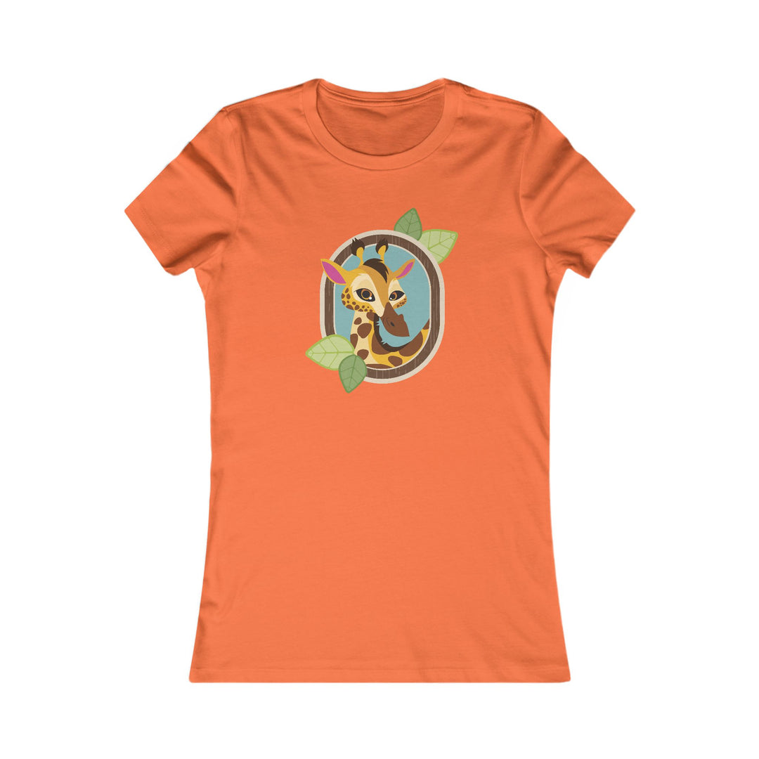 Giraffe Portrait of Nature Women's Cut Tee