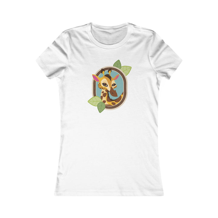 Giraffe Portrait of Nature Women's Cut Tee