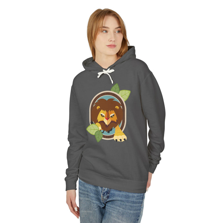 Lion Portrait of Nature Lightweight Hooded Sweatshirt - Adult