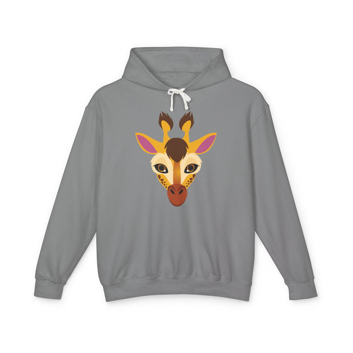 Giraffe Wild Faces Lightweight Hooded Sweatshirt - Adult