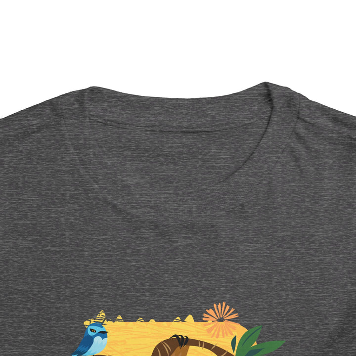 Sloth Hanging Out Flowers Soft Shirt - Toddler