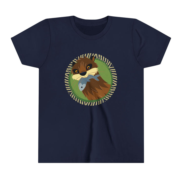 Otter Fishing Youth Soft Shirt