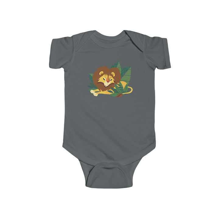 Lion Lounging Leaf Soft Baby Onesie