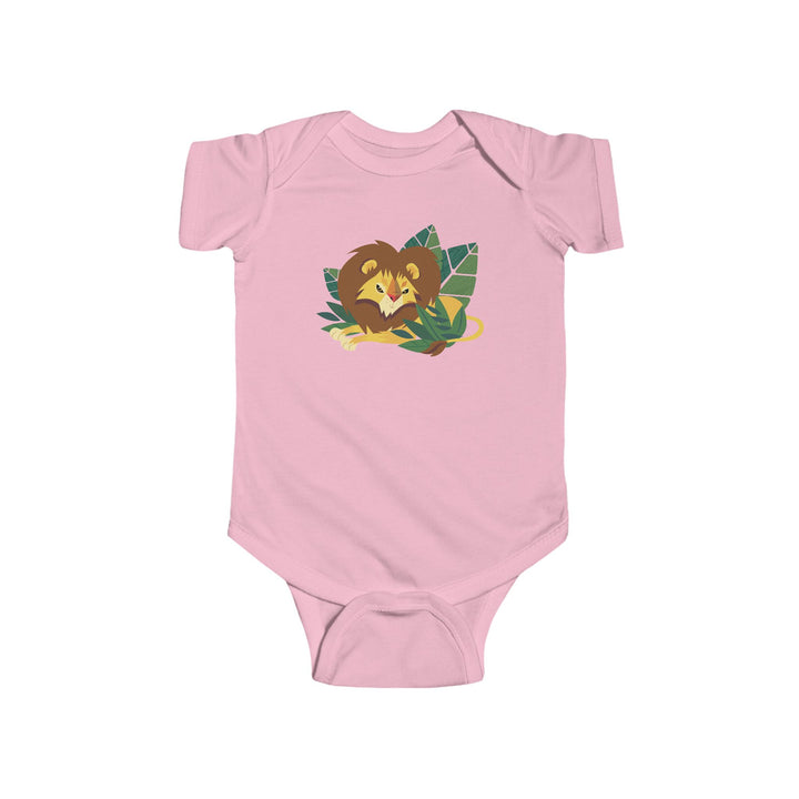 Lion Lounging Leaf Soft Baby Onesie