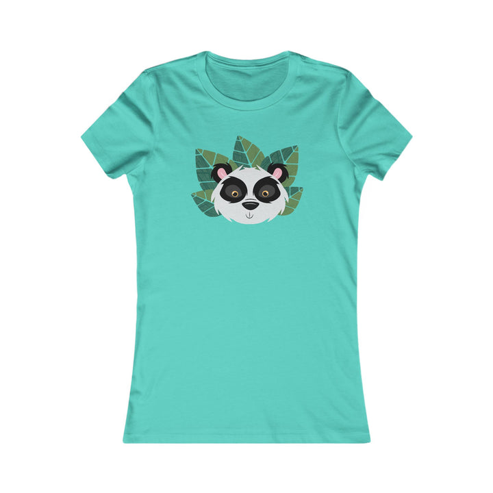 Panda Wild Faces Leaves Women's Cut Tee