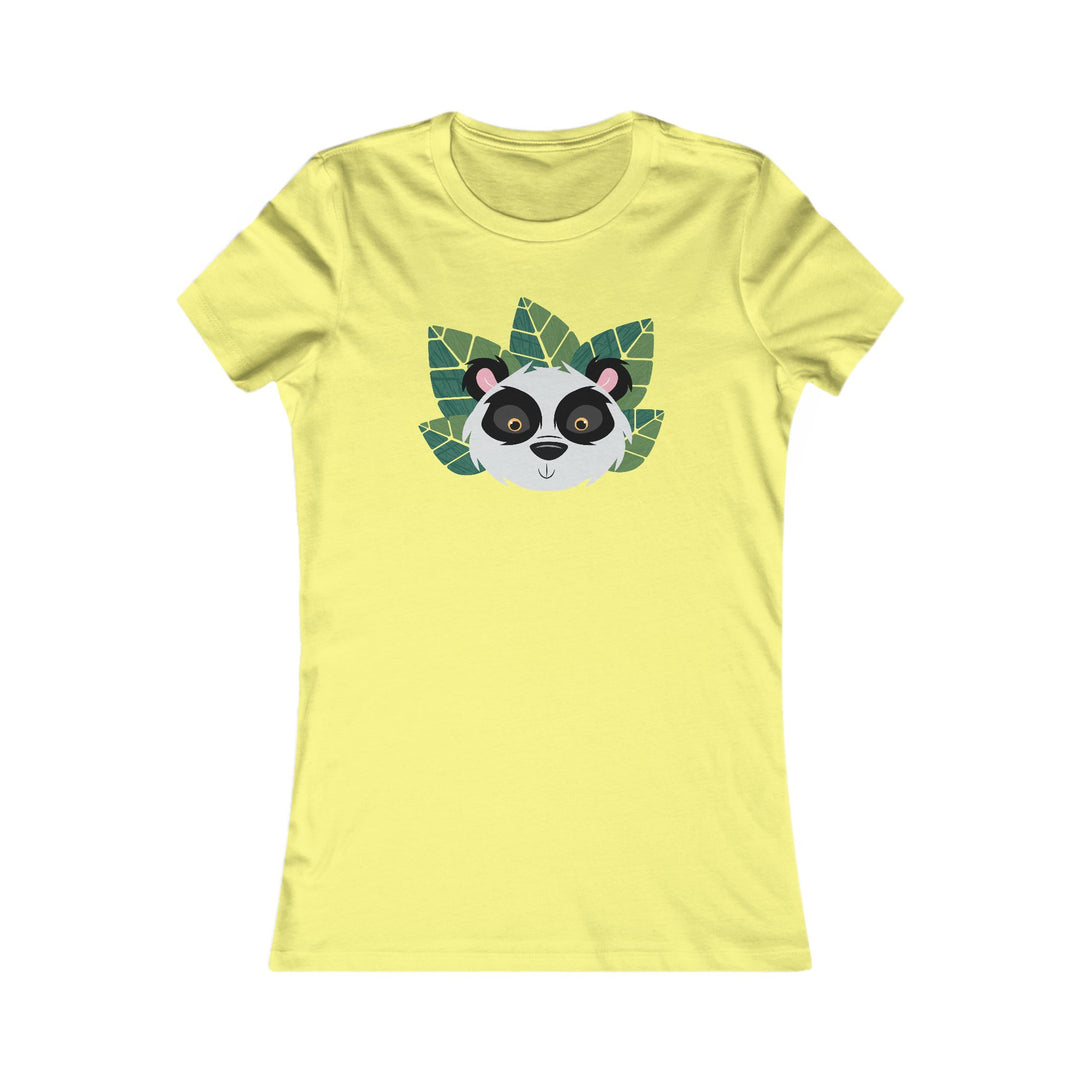 Panda Wild Faces Leaves Women's Cut Tee