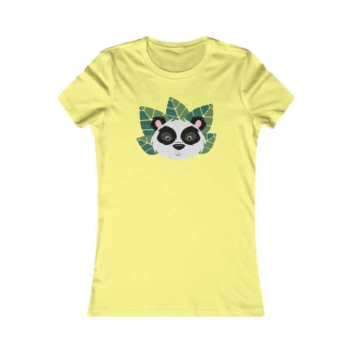 Panda Wild Faces Leaves Women's Cut Tee