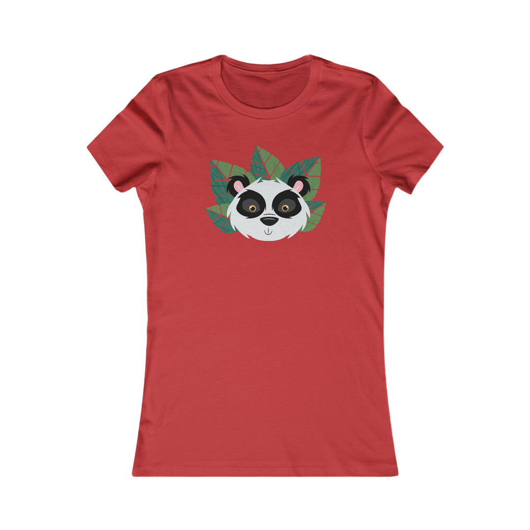 Panda Wild Faces Leaves Women's Cut Tee