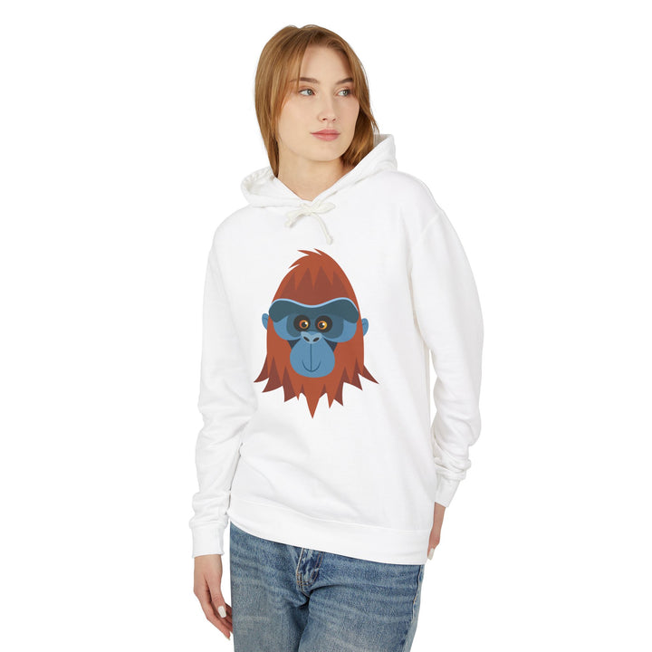 Orangutan Wild Faces Lightweight Hooded Sweatshirt - Adult