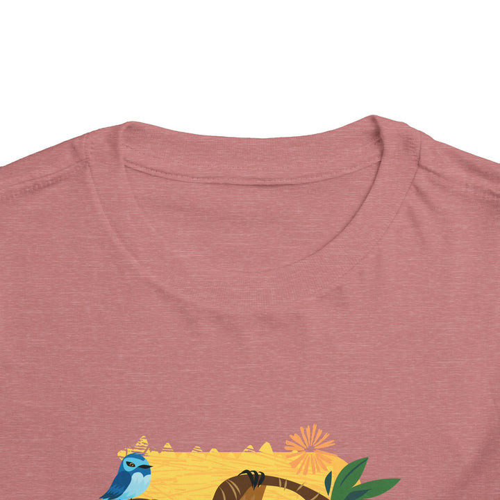 Sloth Hanging Out Flowers Soft Shirt - Toddler