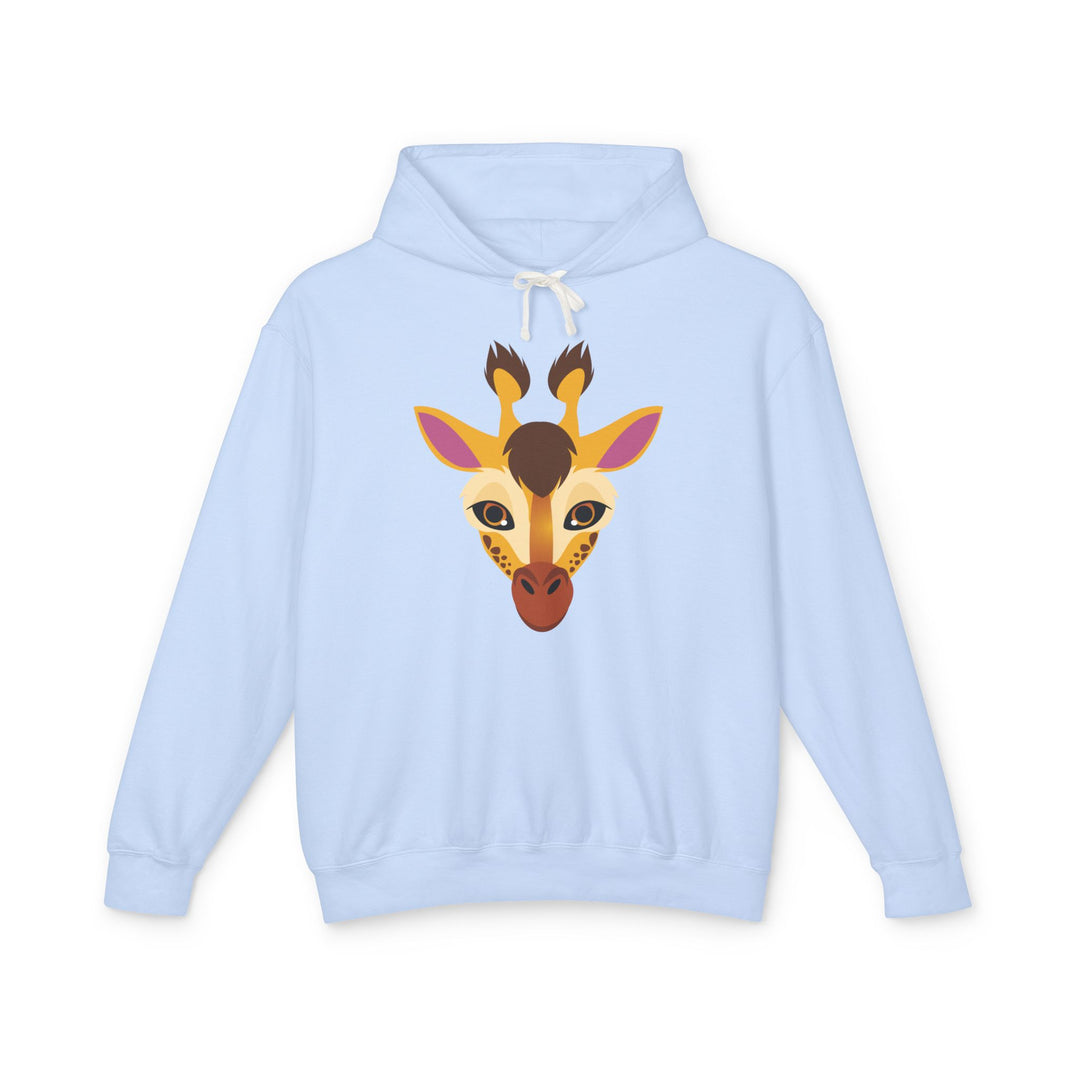 Giraffe Wild Faces Lightweight Hooded Sweatshirt - Adult