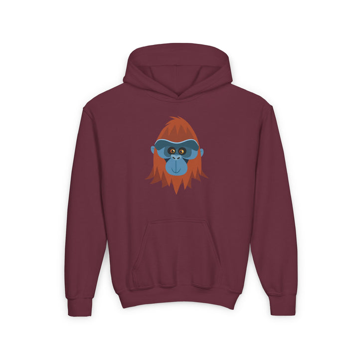 Orangutan Wild Faces Youth Hooded Sweatshirt