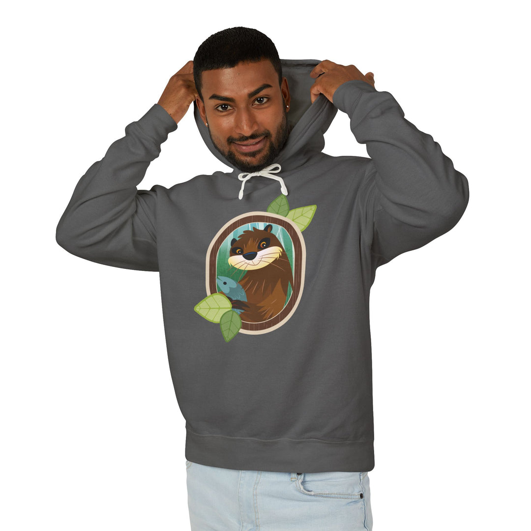 Otter Portrait of Nature Lightweight Hooded Sweatshirt - Adult