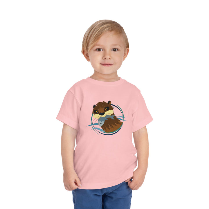 Otter Fishing Toddler Soft Shirt