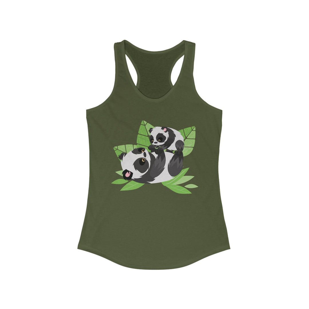 Panda Living Wildly Leaves Women's Racerback Athletic Tank