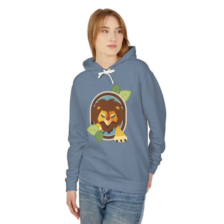 Lion Portrait of Nature Lightweight Hooded Sweatshirt - Adult