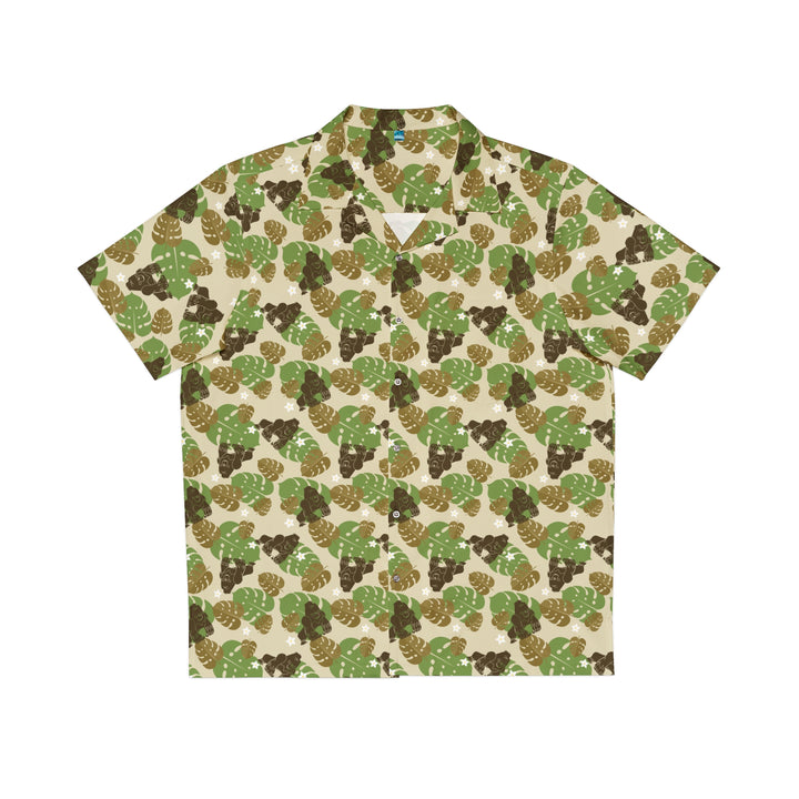 Gorilla Leaf Pattern Head Men's Hawaiian Shirt