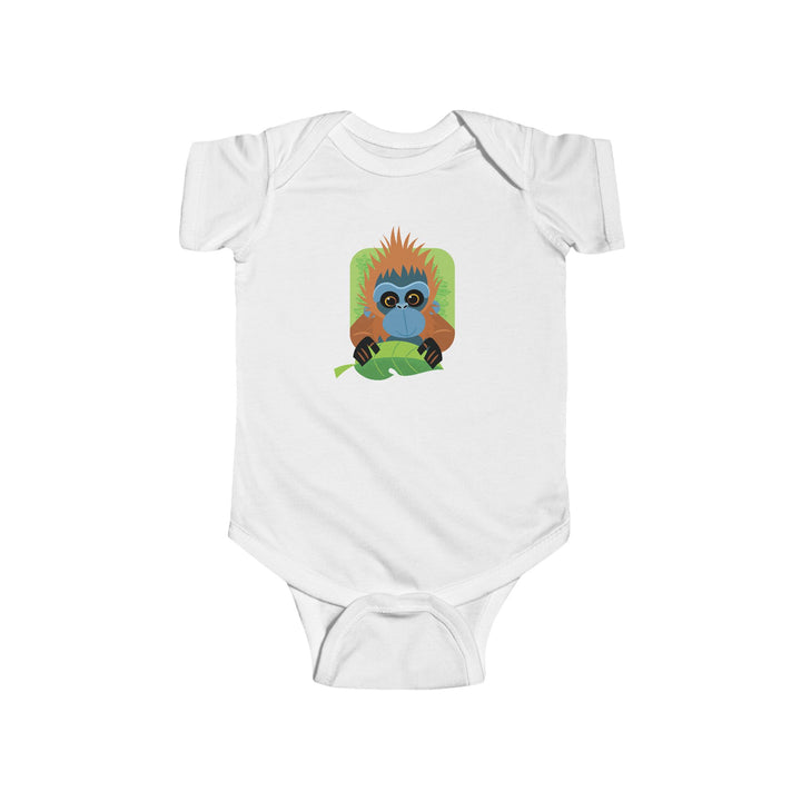 Orangutan In Your Face Soft Baby Bodysuit